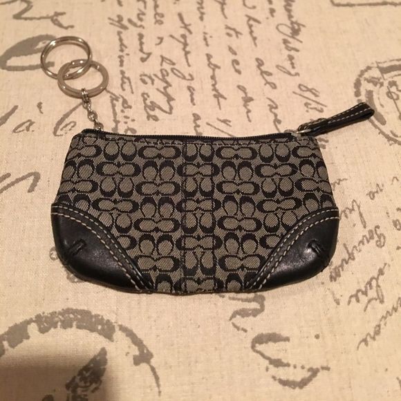 Coach | Bags | Coach Black Keychain Wallet Coin Purse With Coach Logo ...